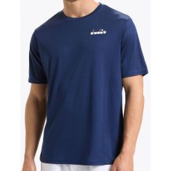 Koszulka tenisowa męska z krótkim rękawem Diadora SS Core T-Shirt. Niebieskie koszulki sportowe męskie Diadora, m, bez wzorów, sportowe, bez kołnierzyka. Za 79.00 zł.