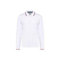 Koszulka polo pique z długim rękawem Kariban. Białe bluzki z długim rękawem męskie KARIBAN, m, bez wzorów, eleganckie, bez ramiączek. Za 151.50 zł.