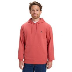 Bluza z kapturem dla Mężczyzn BASIC Różowy. Czerwone bluzy męskie Quiksilver, m, bez wzorów, z bawełny, z kapturem. Za 189.99 zł.