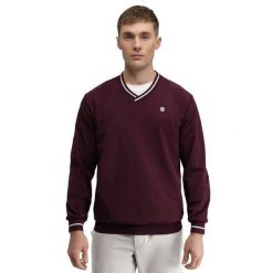 Męska przeciwwiatrowa bluza golfowa Siroko Stinger Cherry. Czerwone bluzy męskie SIROKO, l, bez wzorów, prążkowane, bez kaptura. Za 211.00 zł.