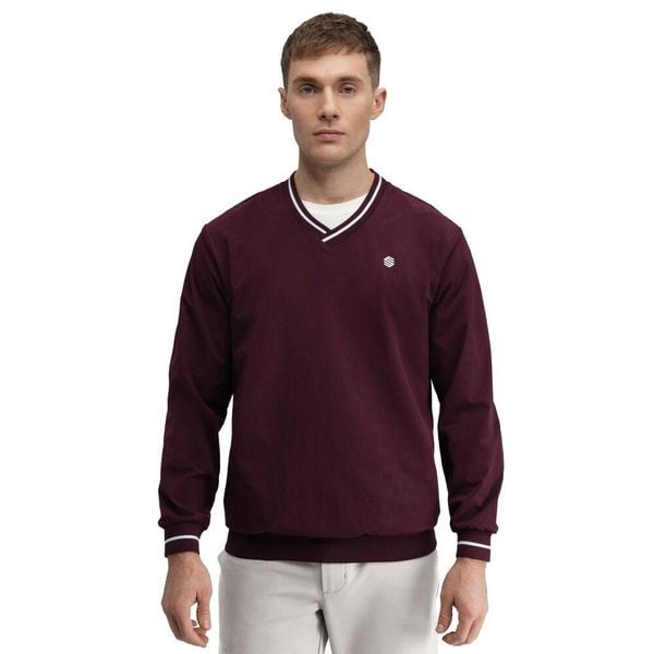 Męska przeciwwiatrowa bluza golfowa Siroko Stinger Cherry. Czerwone bluzy męskie SIROKO, m, bez wzorów, z materiału, bez kaptura. Za 147.00 zł.