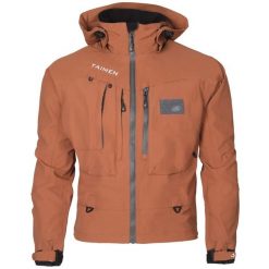 Kurtka wędkarska do brodzenia Taimen Selenga - Dusty Orange. Brązowe kurtki sportowe męskie TAIMEN, xl, bez wzorów. Za 649.99 zł.