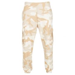 Spodnie dresowe cargo Urban Classics Wide Camo. Brązowe szorty męskie Urban Classics, m, bez wzorów, z dresówki. Za 213.00 zł.