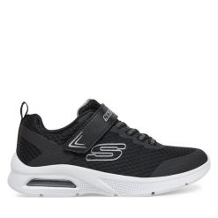 Sneakersy Skechers. Czarne trampki i tenisówki chłopięce Skechers, bez wzorów, bez zapięcia. Za 159.99 zł.