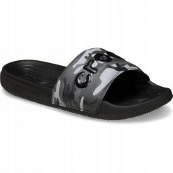 Crocs Męskie Klapki All Day Camouflage Slide. Czarne klapki męskie Crocs, z materiału. Za 129.99 zł.