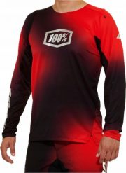 100% Koszulka męska 100% R-CORE X LE Jersey długi rękaw Black/Red roz. M (NEW 2023). Czarne bluzki z długim rękawem męskie 100%, m, bez wzorów, z jersey, bez kaptura. Za 240.24 zł.