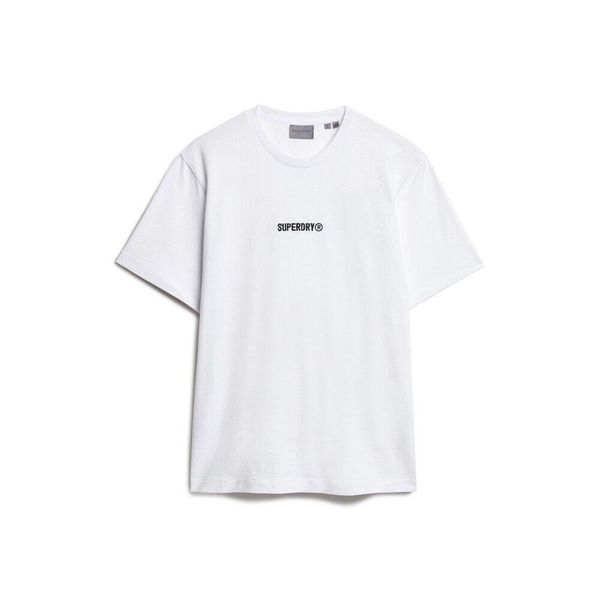 Luźny T-shirt Superdry Micro Logo Graphic. Niebieskie t-shirty męskie Superdry., l, bez wzorów, z dresówki, eleganckie, bez kołnierzyka. Za 152.35 zł.