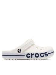 Crocs Klapki C-BAYABAND CLOG 205089-126 Biały. Białe klapki damskie Crocs, bez wzorów, z materiału, bez obcasa. Za 179.99 zł.