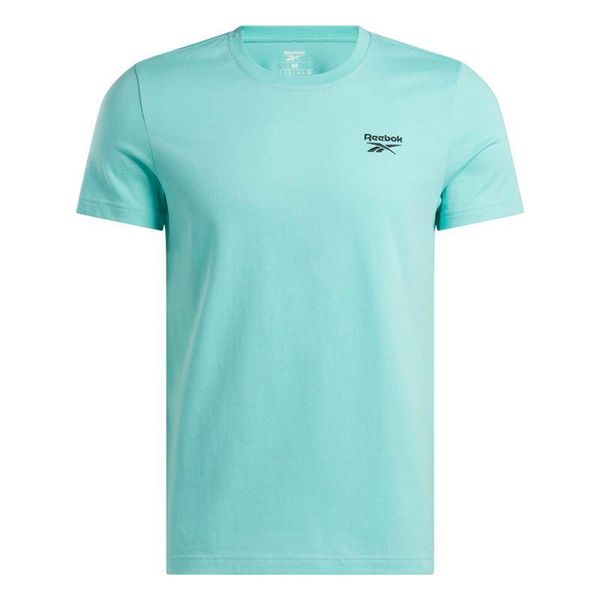 Koszulka Reebok Identity Small Logo Tee. Niebieskie buty sportowe męskie Reebok, m, bez wzorów, z materiału, bez kołnierzyka, bez ramiączek, na fitness i siłownię. Za 66.99 zł.