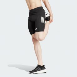 Krótkie legginsy Own the Run. Czarne legginsy sportowe męskie Adidas, xl, bez wzorów, krótkie, do biegania. Za 203.15 zł.