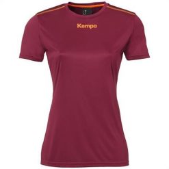 Damska koszulka Kempa Poly. Czerwone koszulki sportowe damskie Kempa, s, bez wzorów, bez kołnierzyka, bez ramiączek, na fitness i siłownię. Za 96.40 zł.