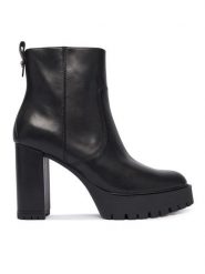 PINKO Botki Clara 01 SD0577P001 Czarny. Czarne botki damskie Pinko, ze skóry, bez obcasa, na słupku, bez zapięcia. Za 1,399.00 zł.