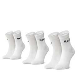 Skarpety długie Reebok. Białe skarpety damskie Reebok, bez wzorów. Za 24.99 zł.
