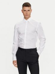 Hugo Koszula Koey 50519819 Biały Slim Fit. Białe koszule męskie Hugo, m, bez wzorów, z bawełny, biznesowe, bez kołnierzyka, bez ramiączek. Za 209.99 zł.