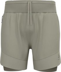 Spodenki męskie Odlo X-ALP TRAIL 6 INCH 2-in-1 short. Białe krótkie spodenki sportowe męskie Odlo, l, bez wzorów, z elastanu, do biegania. Za 399.99 zł.