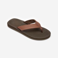 Japonki męskie Decathlon 550 Simi. Brązowe klapki męskie Decathlon, z materiału, eleganckie. Za 79.99 zł.