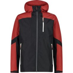Kurtka nieprzemakalna z stałym kapturem CMP. Czarne kurtki sportowe męskie CMP, bez wzorów, trekkingowe. Za 619.35 zł.