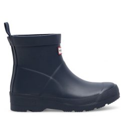Kalosze Hunter. Niebieskie kalosze chłopięce Hunter, bez wzorów. Za 169.99 zł.