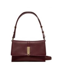 Tommy Hilfiger Torebka AW0AW16893 Bordowy. Czerwone torebki do ręki damskie Tommy Hilfiger, bez wzorów, ze skóry, bez dodatków. Za 319.99 zł.