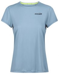 Koszulka do biegania damska Inov-8 Performance Short Sleeve. Niebieskie koszulki sportowe damskie Inov-8, bez wzorów, z poliesteru, bez kołnierzyka, bez ramiączek, do biegania. Za 189.99 zł.