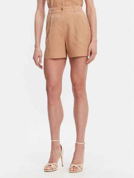 Gaudi Szorty materiałowe 511BD25038 Brązowy Regular Fit. Brązowe szorty damskie Gaudi, bez wzorów, ze lnu. Za 320.99 zł.