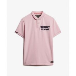 Polo Superdry Vintage Athletic. Czerwone koszulki polo męskie Superdry., m, bez wzorów, vintage, bez ramiączek. Za 289.00 zł.