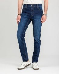 Męskie Spodnie Jeansowe Mustang Style Tramper Tapered Denim Blue 1018016 5000 882. Niebieskie spodnie materiałowe męskie Mustang, l, bez wzorów, z denimu. Za 189.99 zł.