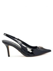 Guess Szpilki FLJNAS PAF05 Czarny. Czarne szpilki damskie Guess, z aplikacjami, ze skóry, bez obcasa, bez zapięcia. Za 379.99 zł.