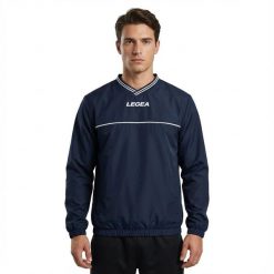 Kurtka przeciwdeszczowa do biegania Niebieska. Niebieskie kurtki męskie Legea, m, bez wzorów, do biegania. Za 52.00 zł.