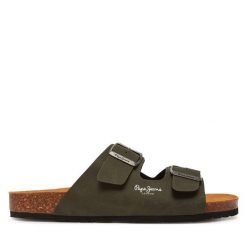 Klapki Pepe Jeans. Brązowe klapki męskie Pepe Jeans, z jeansu. Za 209.99 zł.