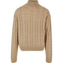 Sweter Męski Z Okrągłym Dekoltem. Brązowe swetry przez głowę męskie Urban Classics, m, bez wzorów, bez kołnierzyka. Za 186.99 zł.