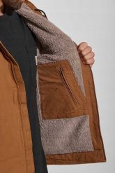 Kurtka Carhartt Washed Duck Sherpa Lined Brown. Brązowe kurtki męskie Carhartt, m, bez wzorów, bez kaptura. Za 662.91 zł.