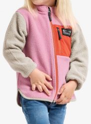 Bluza dziewczęca Didriksons Anten Fullzip. Czerwone bluzy dla dziewczynek Didriksons, bez wzorów, z materiału, bez ramiączek, bez kaptura. Za 277.35 zł.