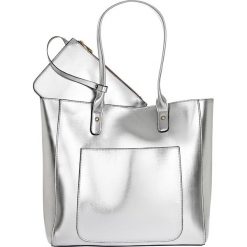 Torba shopper metaliczna bonprix srebrny kolor. Szare torebki shopper damskie bonprix. Za 79.99 zł.