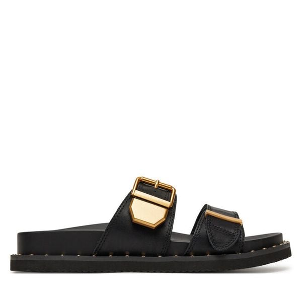 Klapki Aldo. Czarne klapki damskie Aldo, bez wzorów, bez obcasa. Za 236.99 zł.