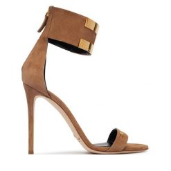 Sandały Elisabetta Franchi. Brązowe sandały damskie Elisabetta Franchi, bez wzorów, bez obcasa, na szpilce, bez zapięcia. Za 2,549.00 zł.