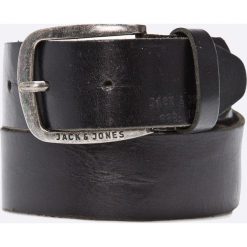 Jack & Jones - Pasek skórzany. Czarne paski damskie Jack & Jones, w paski, z materiału. W wyprzedaży za 79.90 zł.