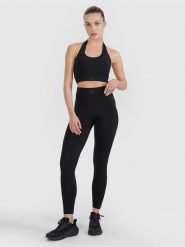 4F Legginsy treningowe szybkoschnące 4F x Anna Lewandowska - czarne M. Czarne legginsy damskie 4f, l, bez wzorów, z dzianiny, z podwyższonym stanem, na fitness i siłownię. Za 129.99 zł.