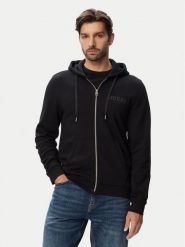 Guess Bluza M6YQ48 K4244 Czarny Slim Fit. Czarne bluzy męskie Guess, m, z aplikacjami, z bawełny, bez kaptura. Za 434.99 zł.