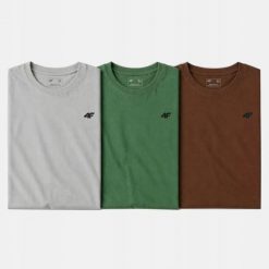 T-SHIRT MĘSKI 4F KOSZULKA LIMITOWANA KOMPLET ZESTAW 3 SZTUKI L M3948 SS26. Koszulki sportowe męskie 4f, l, bez wzorów, z bawełny, sportowe, bez kołnierzyka. Za 164.70 zł.
