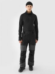 4F Spodnie snowboardowe membrana 10000 męskie - czarne S. Czarne spodnie snowboardowe męskie 4f, m, bez wzorów, z dzianiny, narciarskie. W wyprzedaży za 399.99 zł.