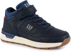 Dziecięce buty sneakersy sportowe wysokie chłopięce granatowe dla chłopca na rze. Czerwone trampki i tenisówki chłopięce GAP, bez wzorów, z materiału, eleganckie, za kostkę, bez zapięcia. Za 179.00 zł.