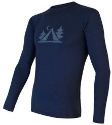 Bluza termoaktywna Sensor Merino DF Tee L/S - deep blue camp rozmiar: xl. Niebieskie bluzy męskie Smartwool, l, bez wzorów, bez kaptura. Za 396.56 zł.