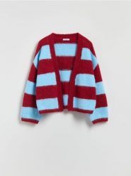 Kardigan w paski - wielobarwny. Kardigany damskie Reserved, l, bez wzorów, z dzianiny. Za 139.99 zł.