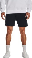 Spodenki męskie Under Aromur Rival Fleece czarne 1379779 001 M. Czarne krótkie spodenki sportowe męskie Under Armour, m, bez wzorów. Za 195.15 zł.