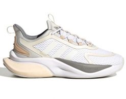 Buty adidas Alphabounce Lifestyle. Białe obuwie sportowe damskie Adidas, bez wzorów, z materiału, na fitness i siłownię, adidas alphabounce. Za 422.35 zł.