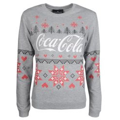 Sugarbird Bluza "Coca-Cola" | CC18AW7130803 / Forcett Snowflake Coca-Cola | Kobieta | Szary. Szare bluzy damskie Sugarbird, m, bez wzorów, z bawełny, bez kaptura. W wyprzedaży za 129.00 zł.