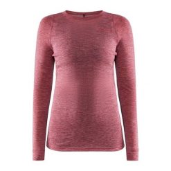 Damski jersey z długim rękawem Craft Core Wool Merino. Czerwone koszulki sportowe damskie Craft, bez wzorów, z jersey, bez kołnierzyka, bez ramiączek, outdoorowe. Za 364.00 zł.