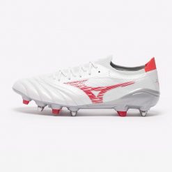 Buty piłkarskie Mizuno Morelia Neo IV Beta Elite MIX. Białe buty sportowe męskie Mizuno, bez zapięcia, do piłki nożnej. Za 419.99 zł.