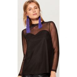 Bluzka ze stójką - Czarny. Bluzki damskie Mohito. Za 79.99 zł.